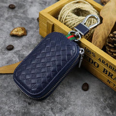 Embossed Brown Leather Men's Key Wallet Key Case Car Car Key Holder For Men - imessengerbags
