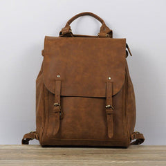 Vintage Mens Leather 15inch Laptop Backpack Leather School Backpack Travel Backpack for Men - imessengerbags