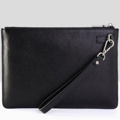 Handmade Leather Mens Urban Cohort Clutch Cool Slim Wallet Zipper Clutch Wristlet Wallet for Men