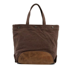 Mens Waxed Canvas Tote Purse Handbags Canvas Shoulder Bag for Men - imessengerbags