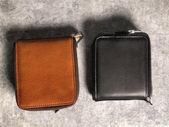 Genuine Leather Mens Cool billfold Leather Wallet Men Small Wallets Bifold for Men - imessengerbags