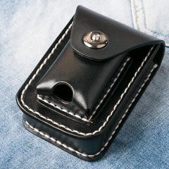 Handmade Leather Mens Leather Cigarette Case Cigarette Box Lighter Pocket Tobacco Pouch