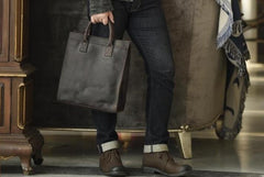 Genuine Leather Mens Cool Messenger Bag Handbag Briefcase Work Bag Business Bag for men