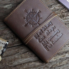 Handmade Leather Mens Cool Short Wallet Passport Card Holder Small Card Slim Wallets for Men - imessengerbags