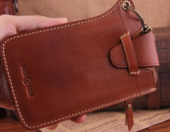 Genuine Leather Mens Cool Phone Key Wallet Card Slim Wallet Key Holder Car Key Case for Men - imessengerbags