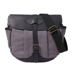Mens Canvas Leather Saddle Side Bag Messenger Bag Canvas Shoulder Bag for Men