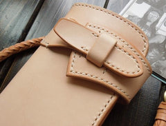 Handmade Leather Biker Wallet Mens Cool Chain Wallet Trucker Wallet with Chain - imessengerbags