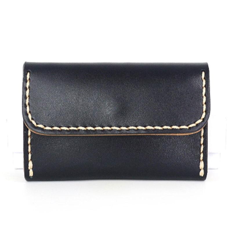 Leather Mens Card Wallet Front Pocket Wallets Small Slim Wallets Change Wallet for Men - imessengerbags