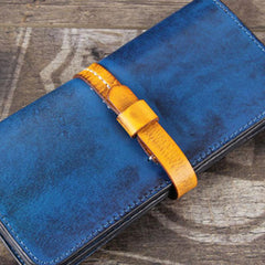 Handmade Leather Mens Cool Wallet Long Leather Wallet Phone Wallet for Men - imessengerbags
