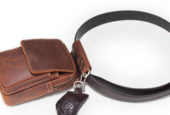 HANDMADE LEATHER MENS WAIST BAG HIP PACK BELT BAG FANNY PACK BUMBAG FOR MEN - imessengerbags