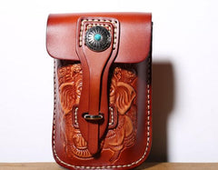 Leather Belt Pouch Mens Small Cases Waist Bag Hip Pack Belt Bag Fanny Pack Bumbag for Men - imessengerbags
