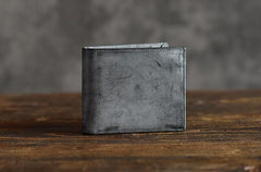 Genuine Leather Mens Cool billfold Leather Wallet Men Small Wallets Bifold for Men - imessengerbags