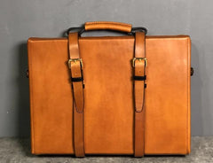 Handmade Leather Mens Cool Business Bag Messenger Bag Briefcase Work Bag Laptop Bag for men