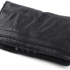 Handmade Leather Mens Cool Long Leather Wallet Bifold Clutch Wallet for Men
