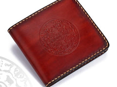 Handmade Leather Tooled Mens billfold Wallet Cool Leather Wallet Slim Wallet for Men - imessengerbags