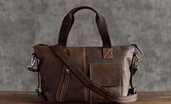 Genuine Leather Mens Cool Messenger Bag Handbag Briefcase Work Bag Business Bag for men