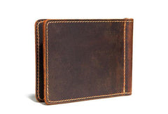Handmade Genuine Leather Wallet billfold Leather Wallet Slim Bifold Wallet Bag For Mens - imessengerbags
