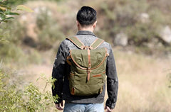 Canvas Mens Cool Backpack Bag Sling Bag Large Travel Bag Hiking Bag for Men