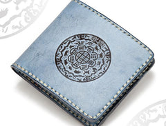 Handmade Leather Tooled Mens billfold Wallet Cool Leather Wallet Slim Wallet for Men - imessengerbags