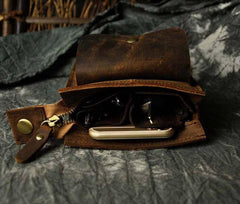 Leather Belt Pouch Mens Small Cases Waist Bag Hip Pack Belt Bag Fanny Pack Bumbag for Men - imessengerbags