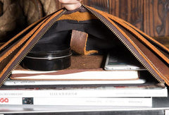 Cool Leather Mens Briefcase Business Briefcase Vintage Shoulder Bag HandBags for men