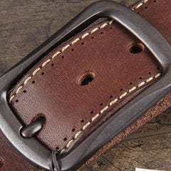 Genuine Leather Punk Rock Biker Trucker Mens Belt Men Black Coffee Belt for Men - imessengerbags