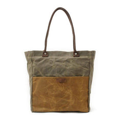 Mens Waxed Canvas Tote Bag Canvas Shopper Bag Canvas Shoulder Bag for Men