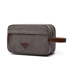 Cool Canvas Leather Mens Black Clutch Bag Mini Green Phone Bag Wristlet Bag For Men - imessengerbags