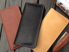 Handmade Leather Wallet Mens Clutch Wallet Cool Wallet Long Wallets for Men - imessengerbags
