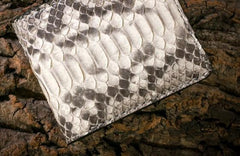 Handmade Leather Boa Skin Mens billfold Wallet Cool Leather Wallet Slim Wallet for Men - imessengerbags