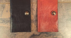 HandmadeLeather Mens Cool Long Leather Wallet Slim Travel Passport Wallet Clutch Wallet for Men - imessengerbags