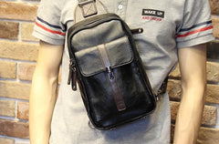 Cool Leather Slings Bag for Men Chest Bag Sling Shoulder Bag For Men