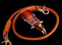Leather biker trucker Tibetan Keychain wallet Chain for chain wallet biker wallet trucker wallet - imessengerbags