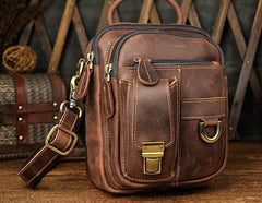 Vintage Leather Belt Pouches for Men Waist Bag BELT BAG Shoulder Bags For Men