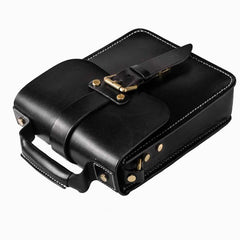 Handmade Leather Mens Cool Messenger Bag Sling Bag Chest Bag Bike Bag Cycling Bag for men - imessengerbags
