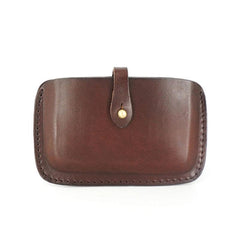 Handmade Leather Mens Card Wallet Front Pocket Wallets Small Wallets for Men