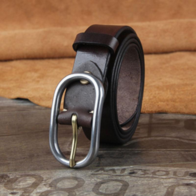 Genuine Leather Punk Rock Biker Trucker Mens Belt Men Black Coffee Belt for Men