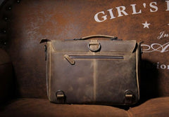Handmade Leather Mens Cool Messenger Bag Work Bag Backpack Travel Bag Briefcase Bag for men