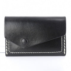 Leather Mens Card Wallet Front Pocket Wallet Small Slim Wallet Change Wallet for Men - imessengerbags