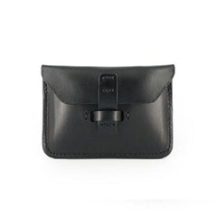 Handmade Leather Mens Front Pocket Wallet Card Wallets Small Change Wallets for Men