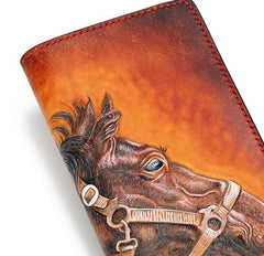 Handmade Leather Fine Horse Mens Chain Biker Wallet Cool Leather Wallet With Chain Wallets for Men - imessengerbags