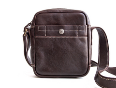 Genuine Leather Mens Cool Messenger Bag Sling Bag Chest Bag Bike Bag Cycling Bag for men - imessengerbags
