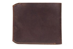 Cool Mens Leather billfold Wallet Leather Small Wallet Bifold Slim Wallets For Men - imessengerbags