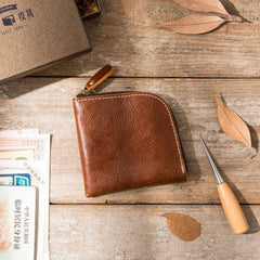 Cool Leather Mens Front Pocket Wallet Vintage Small Wallets for Men - imessengerbags