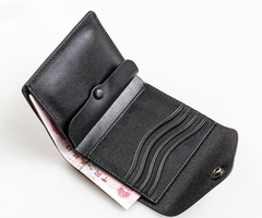 Genuine Leather Mens Cool billfold Leather Wallet Men Small Wallets Bifold for Men - imessengerbags