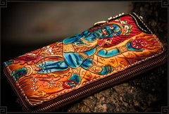 Handmade Leather Ucchusma Mens Chain Biker Wallet Cool Leather Wallet With Chain Wallets for Men