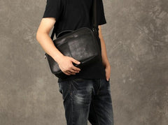 Genuine Leather Mens Cool Messenger Bag Briefcase Work Bag Business Bag for men - imessengerbags