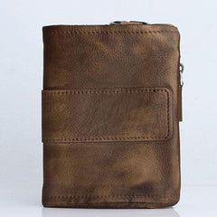 Handmade Mens Chain Biker Wallet Cool billfold Leather Wallet Men Small Wallets for Men - imessengerbags