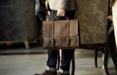 Genuine Leather Mens Cool Messenger Bag Briefcase Work Bag Business Bag for men - imessengerbags