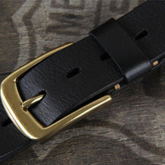 Genuine Leather Punk Rock Biker Trucker Mens Belt Men Black Coffee Belt for Men